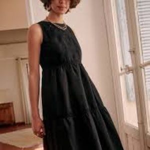 Sézane Zarri Dress Size 34 NWT Black